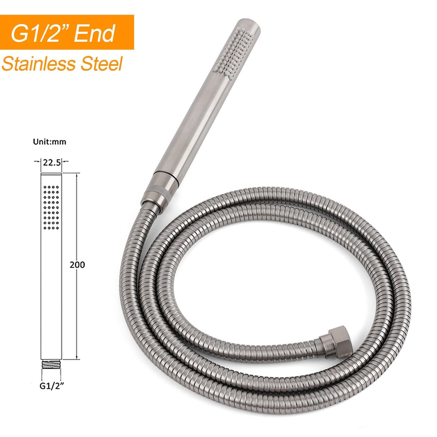 Watermark Brushed Nickel Dual Shower Handset Combo Outdoor Round 10" Head 316SUS - Image 7