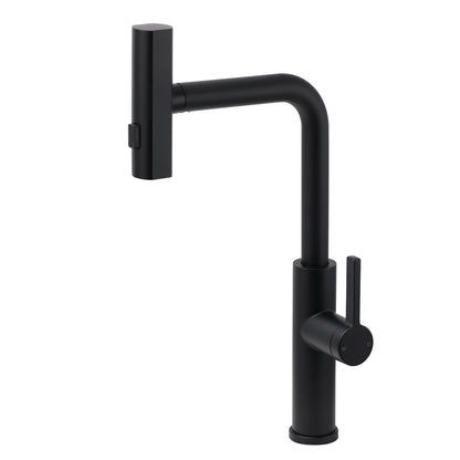 WELS Matte Black 3-Mode Spray Pull Out Kitchen Mixer Sink Laundry Faucet Tapware - Image 2