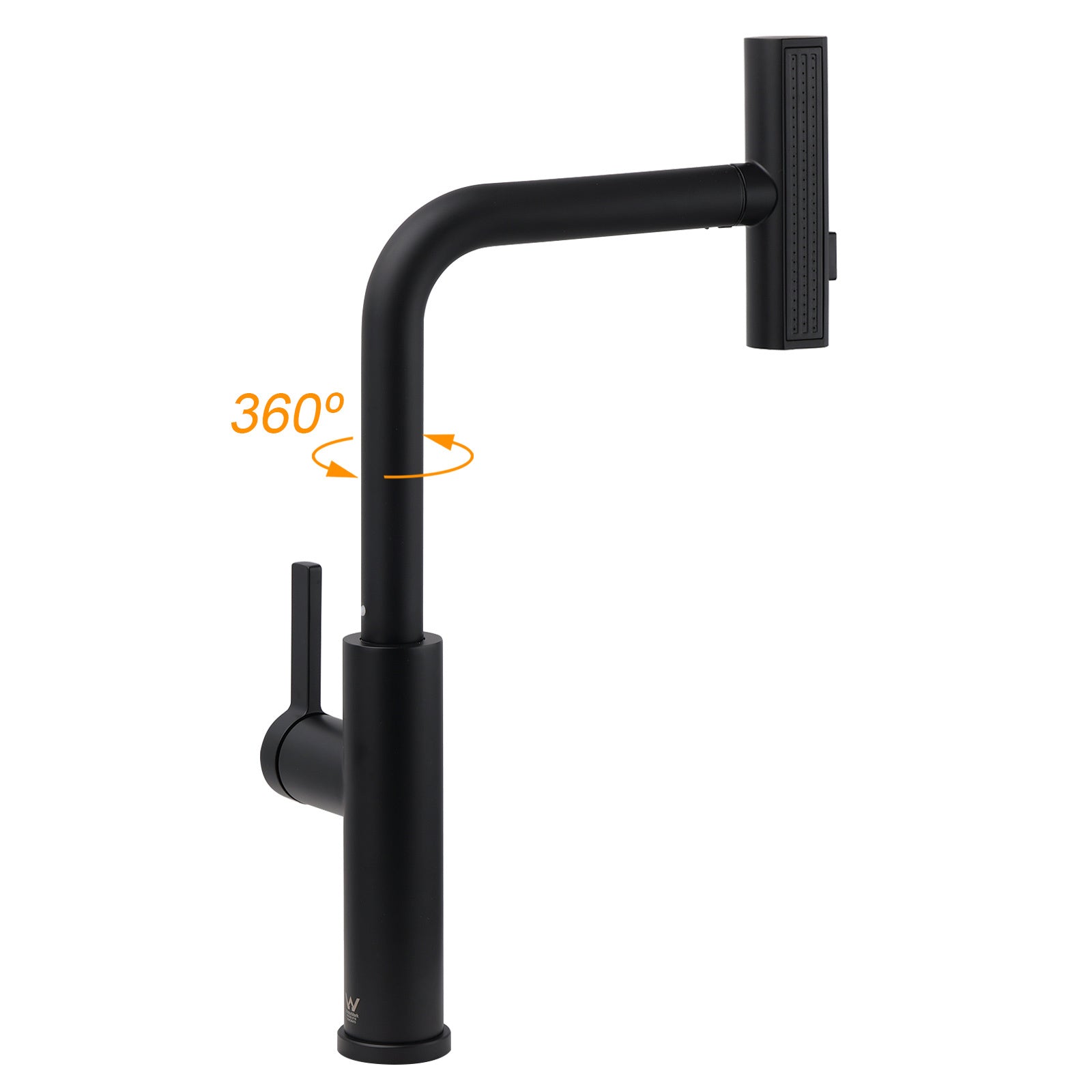 WELS Matte Black 3-Mode Spray Pull Out Kitchen Mixer Sink Laundry Faucet Tapware - Image 3