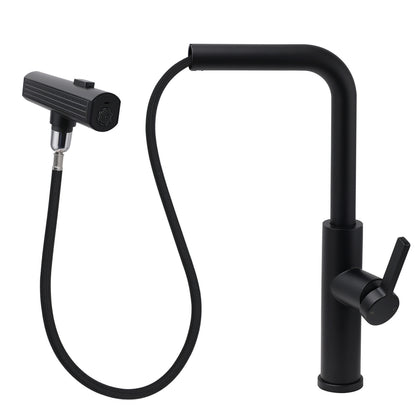 WELS Matte Black 3-Mode Spray Pull Out Kitchen Mixer Sink Laundry Faucet Tapware - Image 5