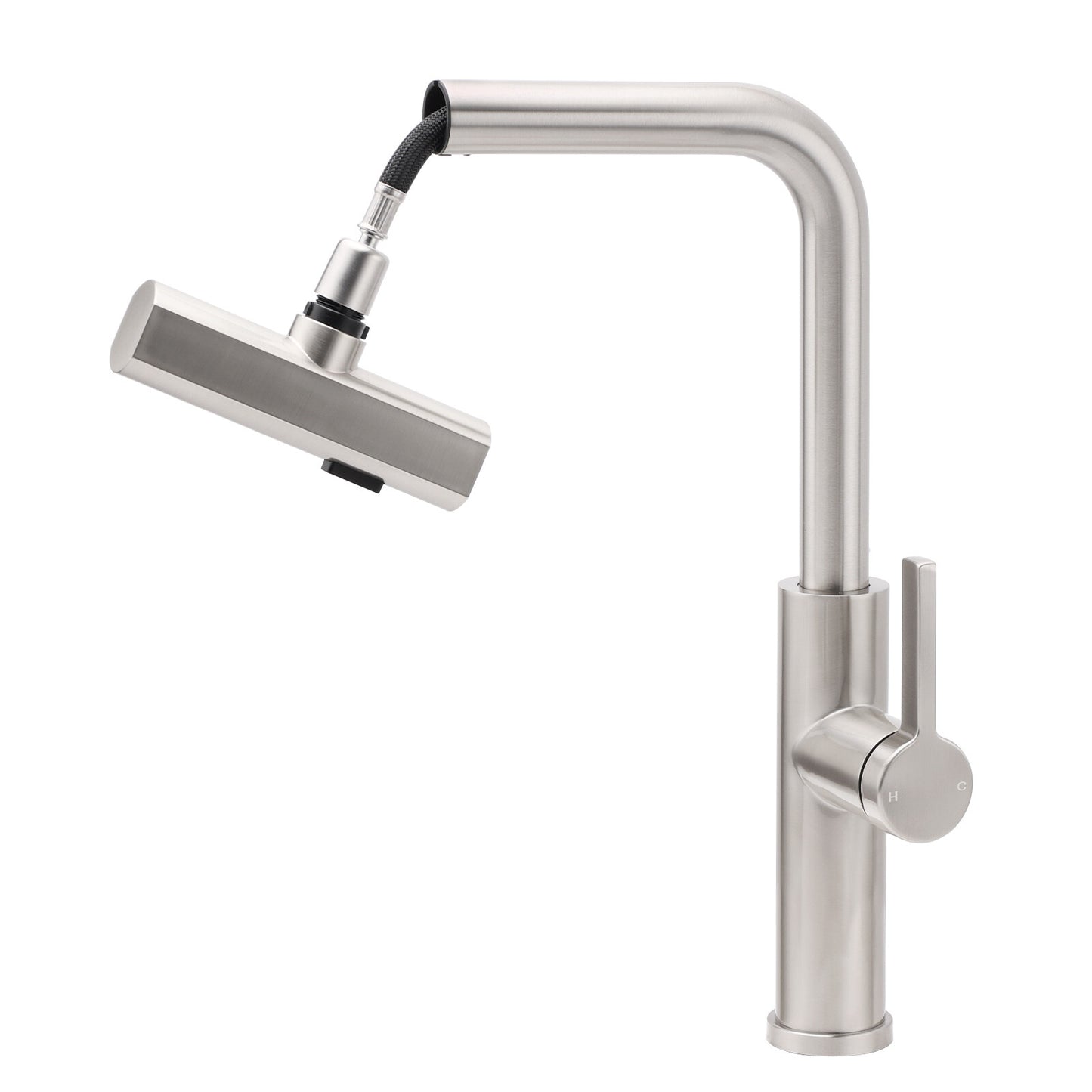 Brushed Nickel 3-Mode Kitchen Mixer Pull Out Down Sink Laundry Faucet Tap WELS - Image 4