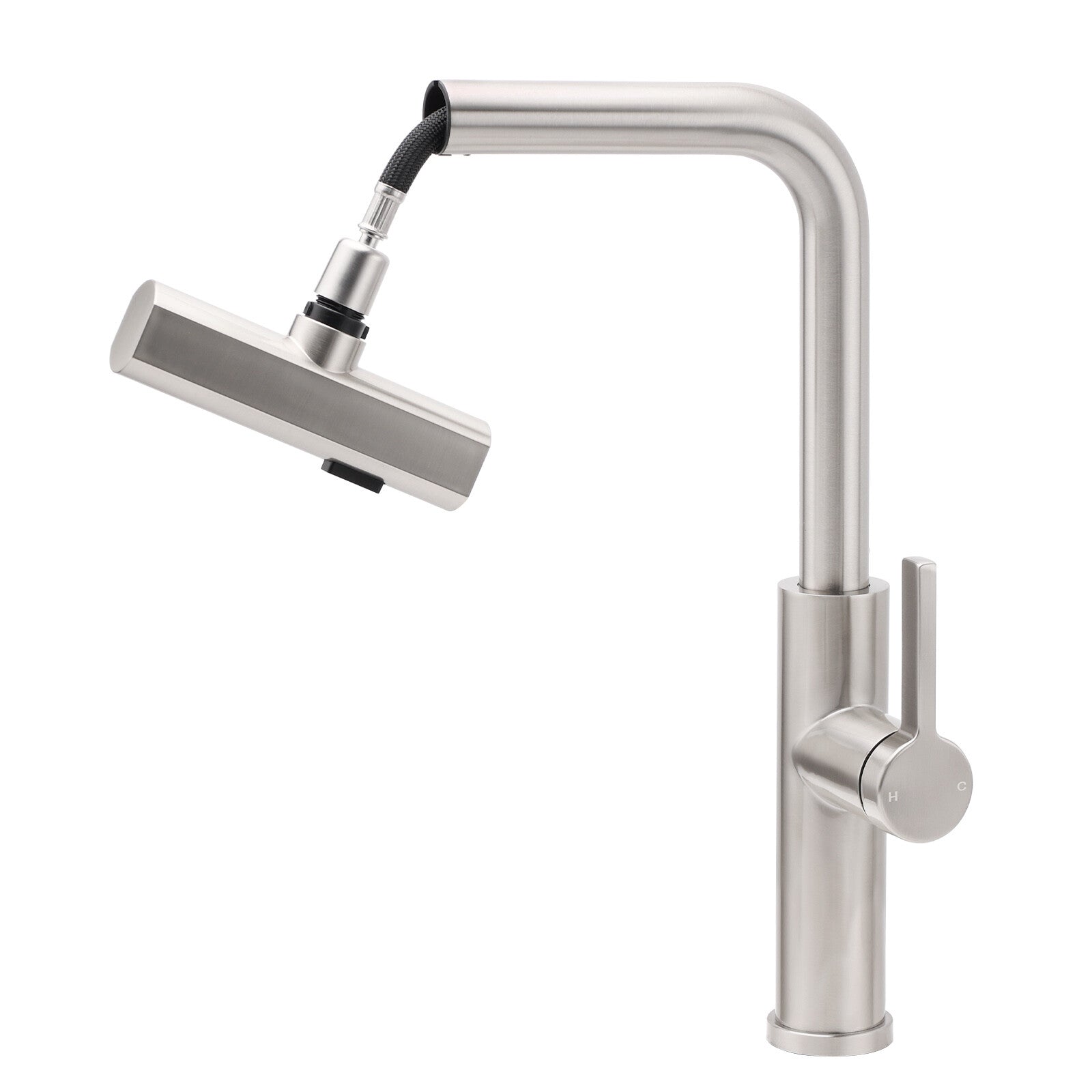 Brushed Nickel 3-Mode Kitchen Mixer Pull Out Down Sink Laundry Faucet Tap WELS - Image 4