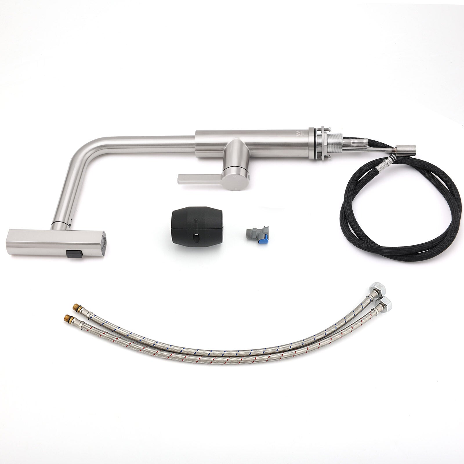 Brushed Nickel 3-Mode Kitchen Mixer Pull Out Down Sink Laundry Faucet Tap WELS - Image 7
