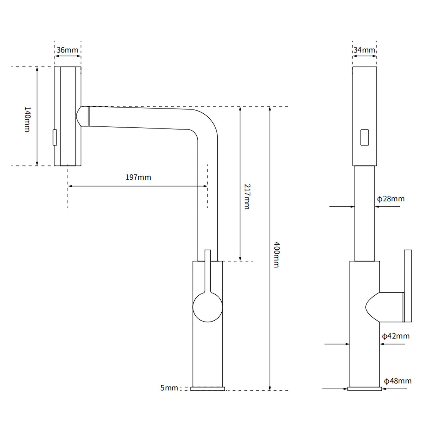 Brushed Nickel 3-Mode Kitchen Mixer Pull Out Down Sink Laundry Faucet Tap WELS - Image 8