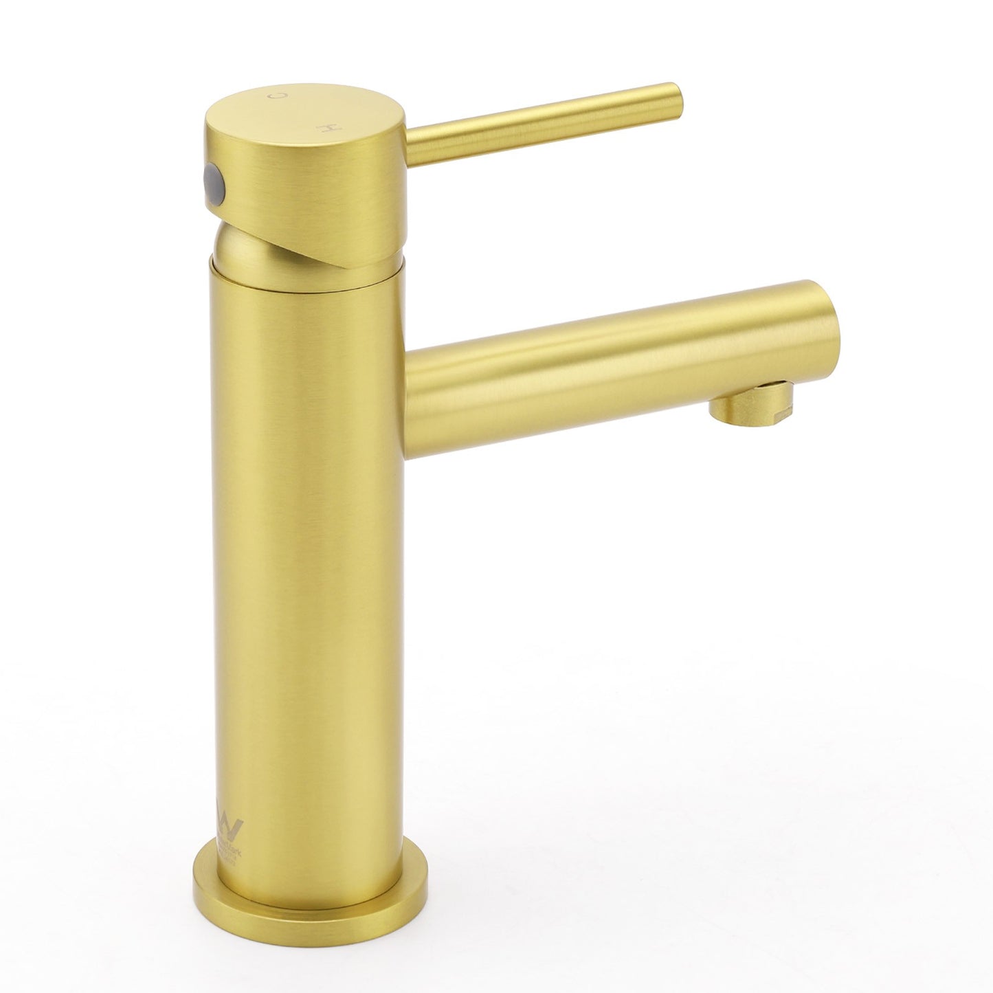 Brushed Gold Round Bathroom Basin Mixer Laundry Vanity Sink Faucet Lever Tapware - Image 4