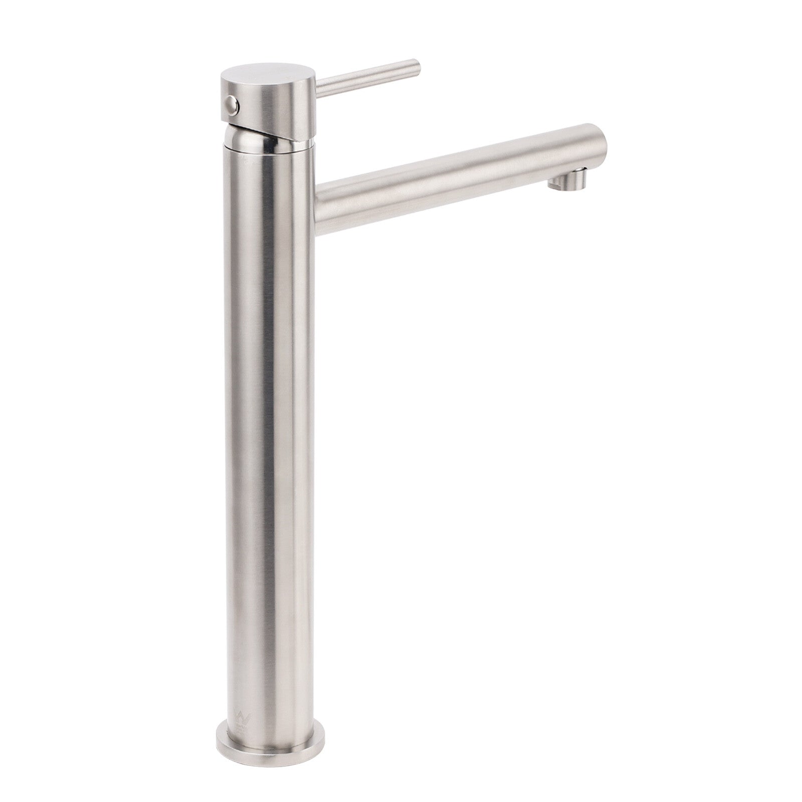 Brushed Nickel Classic Round Bathroom Basin Straight Spout Mixer Sink Faucet Tap - Image 3