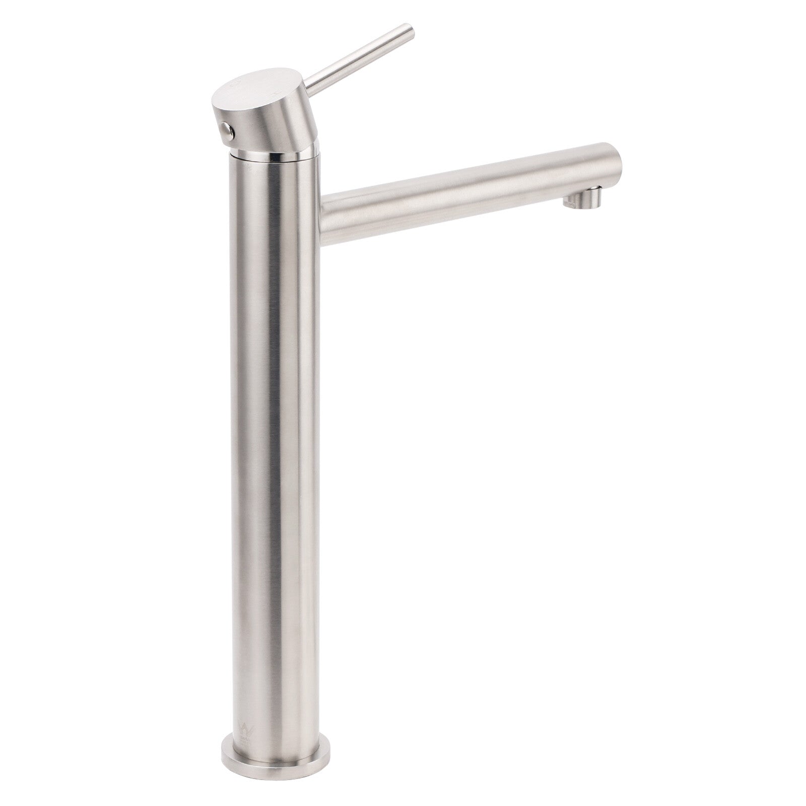 Brushed Nickel Classic Round Bathroom Basin Straight Spout Mixer Sink Faucet Tap - Image 4