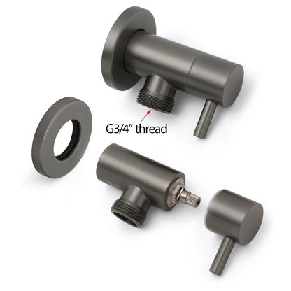 Gun Metal Grey Washing Machine 1/4 Turn Hot Cold Water Mixer Tap Set Watermark - Image 4