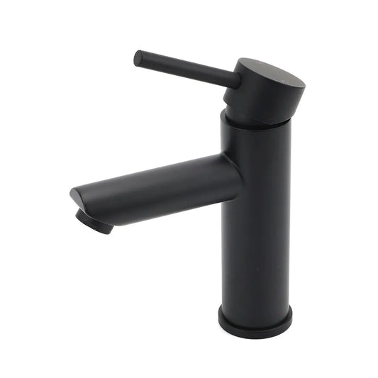 WELS Black 7.5L/min Kitchen Laundry Round Basin Mixer Vanity Sink Faucet Tap Set - Image 2