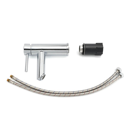 WELS Chrome Short Kitchen Laundry Round Basin Mixer Vanity Sink Faucet Tap Set - Image 6
