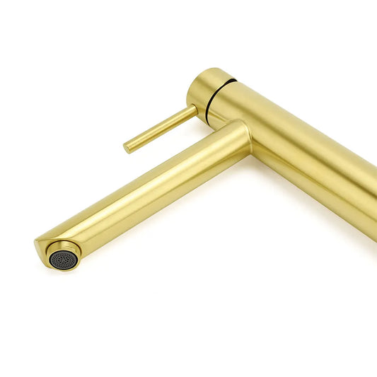 WELS Brushed Gold Laundry Round Tall Basin Mixer Vanity Sink Faucet Tap 304 SUS - Image 5