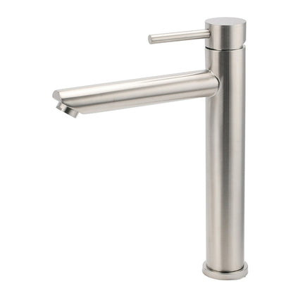 WELS Bathroom Laundry Round Basin Mixer Vanity Sink Faucet Tap Silver Brushed