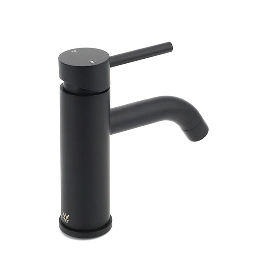 WELS Kitchen Laundry Round Standard Basin Mixer Vanity Sink Faucet Tap Black Set - Image 3