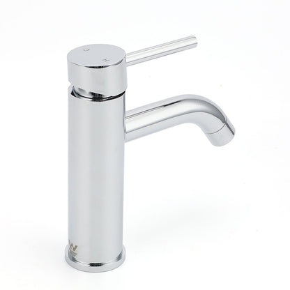 WELS Round Curve Kitchen Laundry Short Basin Mixer Vanity Sink Faucet Tap Chrome - Image 3