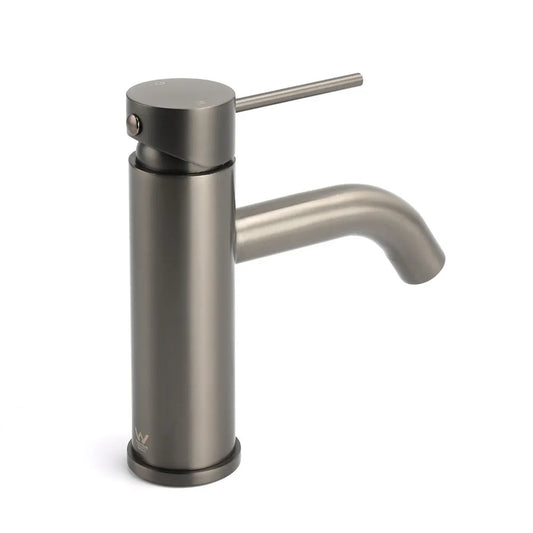 WELS Gun Metal Grey Kitchen Laundry Round Basin Mixer Vanity Sink Faucet Tap Set - Image 3