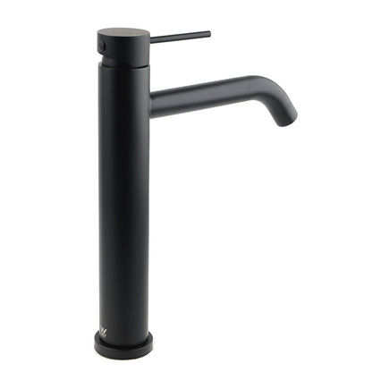 Matt Black Tall Laundry Round Curve Spout Basin Mixer Vanity Sink Faucet Tapware - Image 3
