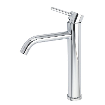 WELS Chrome Tall Basin Kitchen Laundry Mixer Vanity Sink Faucet Tap Curve Outlet - Image 2