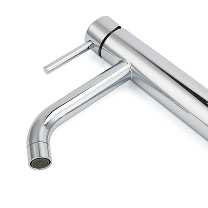 WELS Chrome Tall Basin Kitchen Laundry Mixer Vanity Sink Faucet Tap Curve Outlet - Image 4