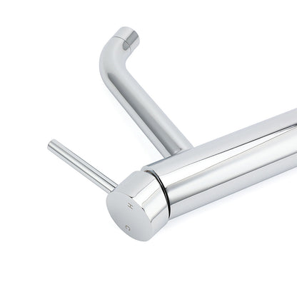 WELS Chrome Tall Basin Kitchen Laundry Mixer Vanity Sink Faucet Tap Curve Outlet - Image 5
