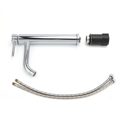WELS Chrome Tall Basin Kitchen Laundry Mixer Vanity Sink Faucet Tap Curve Outlet - Image 8
