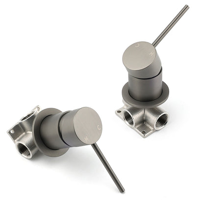 Gun Metal Round Small Face Wall Shower Mixer Hot Cold Bath Tap Valve Cartridge - Image 3