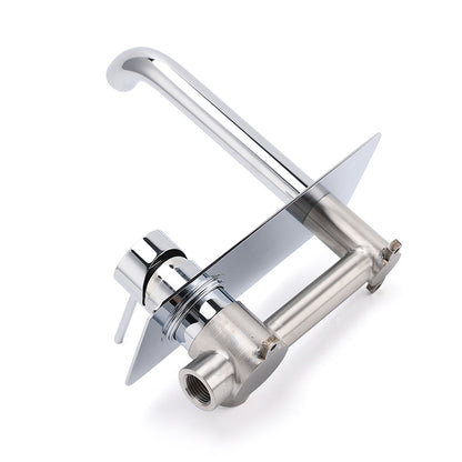 WELS Chrome Round Wall Mounted Basin Vanity Mixer Bath Tub Bubble Faucet Spout - Image 5