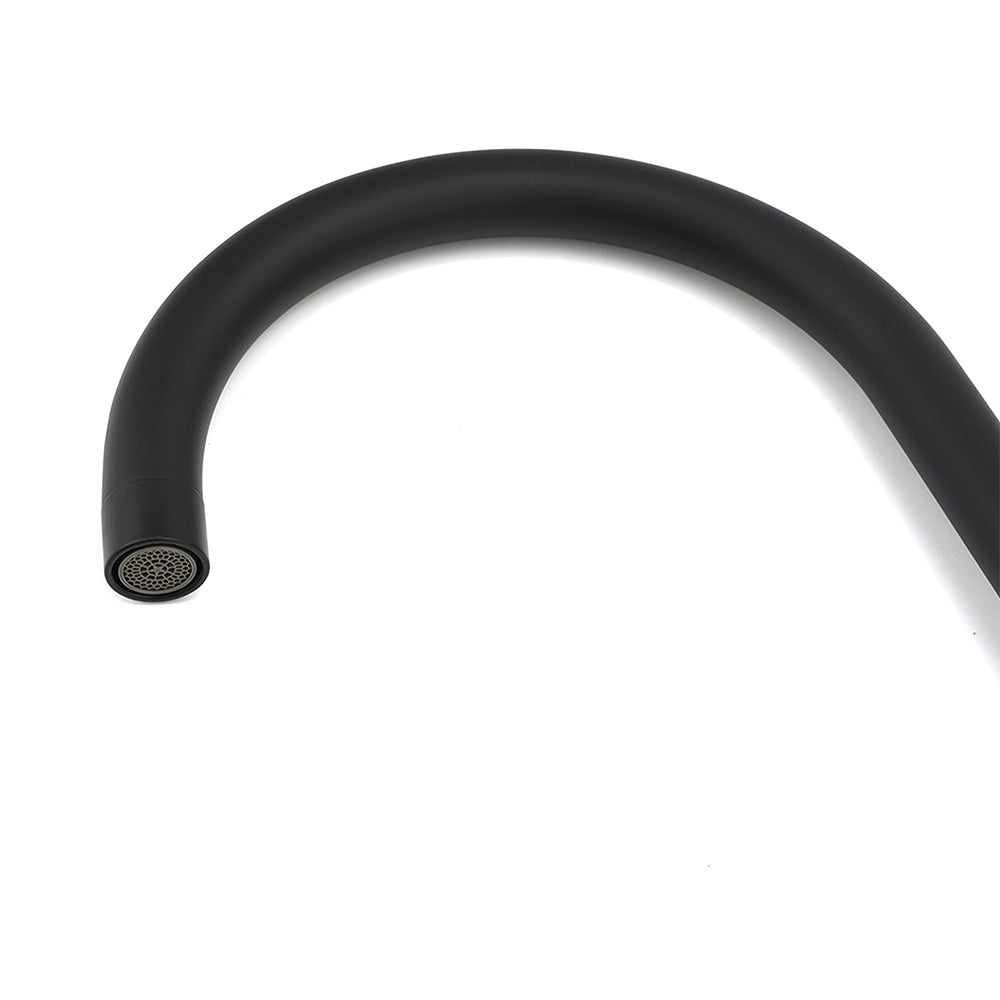 WELS Black Kitchen Sink Mixer Laundry Faucet Tapware 360° Swivel Gooseneck Spout - Image 4