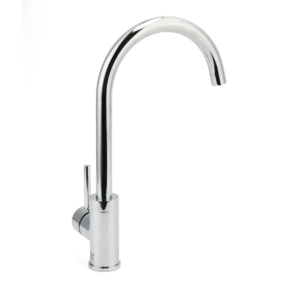 WELS Chrome Kitchen Laundry Swivel Sink Mixer Faucet Tap Spout Stainless Steel - Image 3