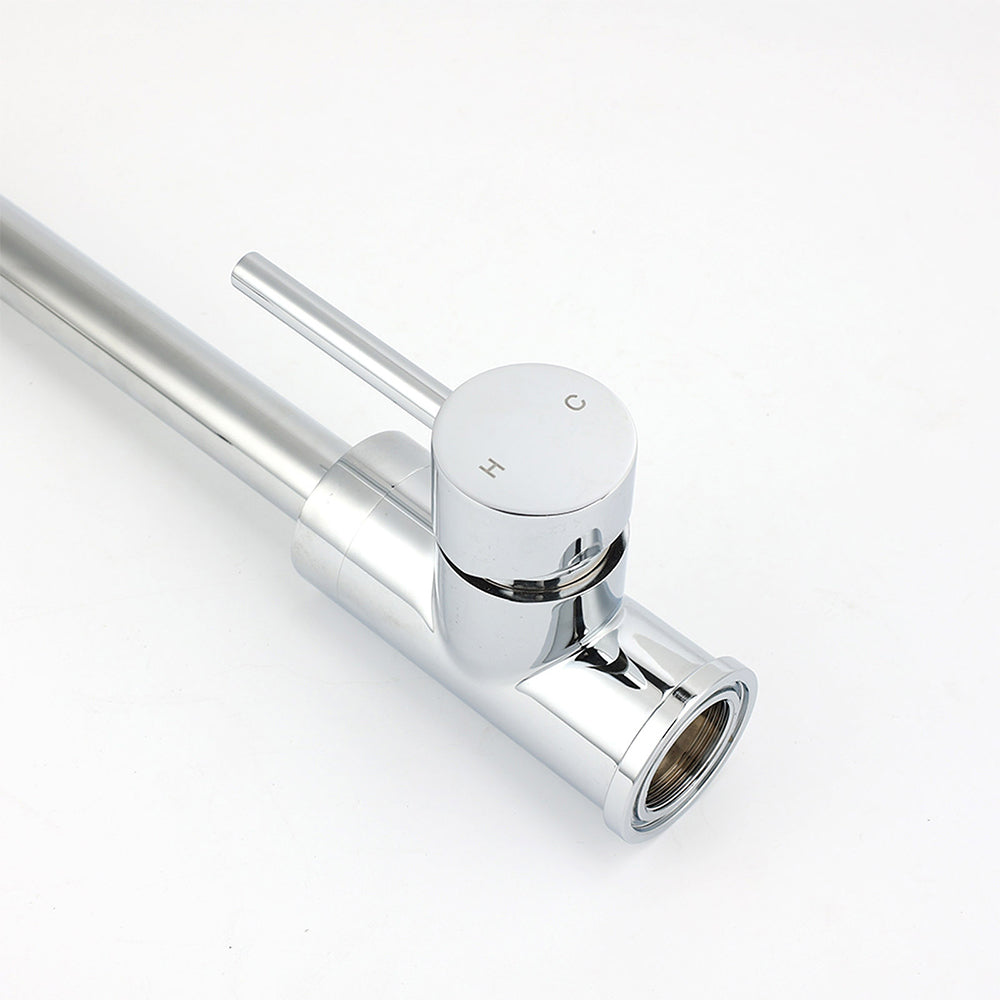 WELS Chrome Kitchen Laundry Swivel Sink Mixer Faucet Tap Spout Stainless Steel - Image 5