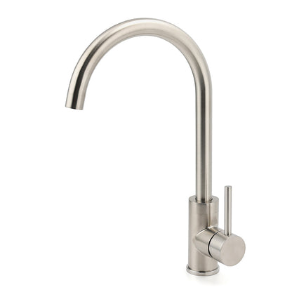 WELS Kitchen Laundry Swivel Sink Mixer Faucet Tap Spout Stainless Steel Brushed