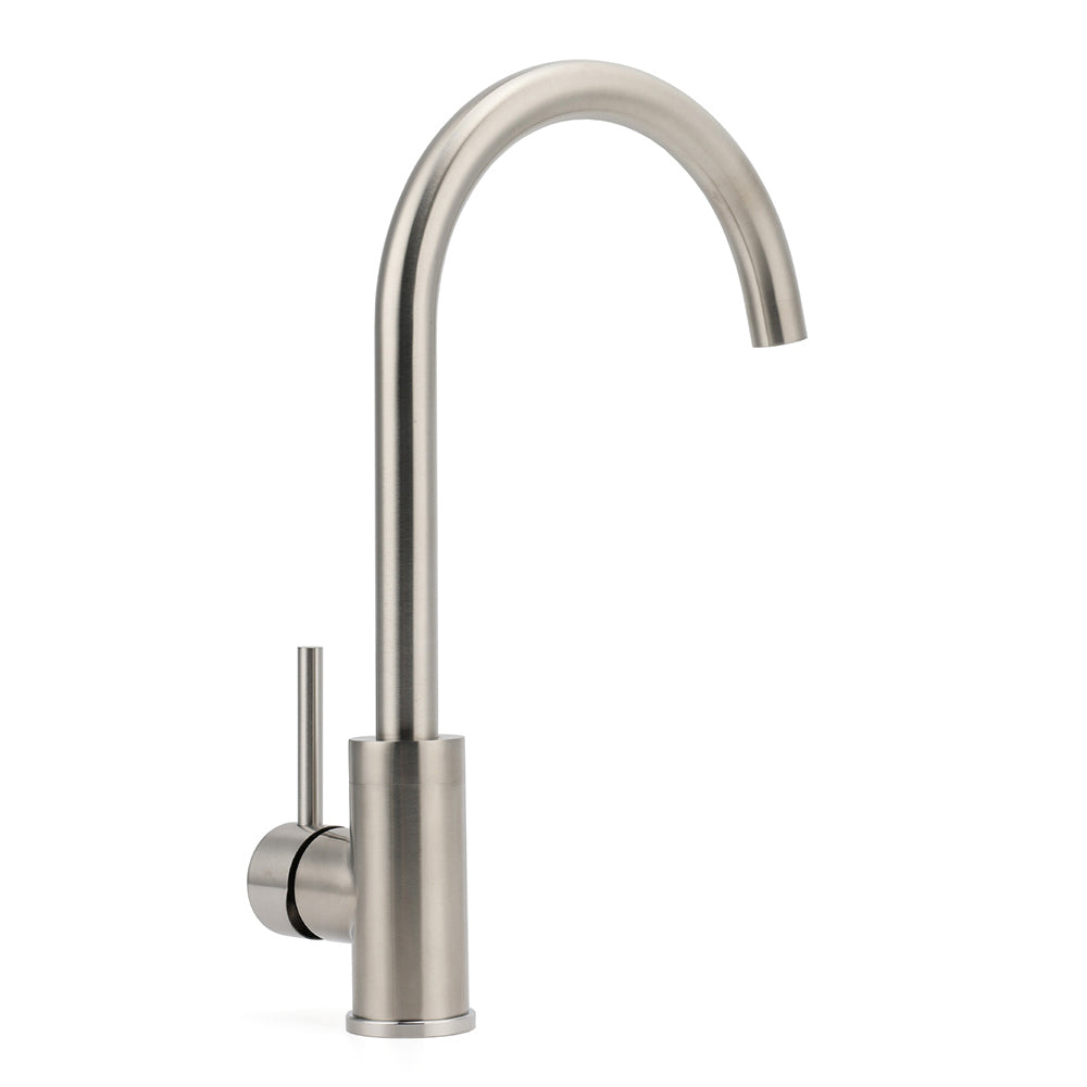 WELS Kitchen Laundry Swivel Sink Mixer Faucet Tap Spout Stainless Steel Brushed - Image 8