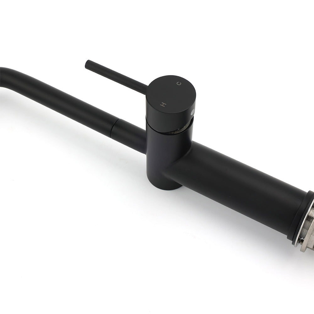 WELS Matt Black SUS Tall Kitchen Laundry 360º Swivel Sink Mixer Faucet Tap Spout - Image 5