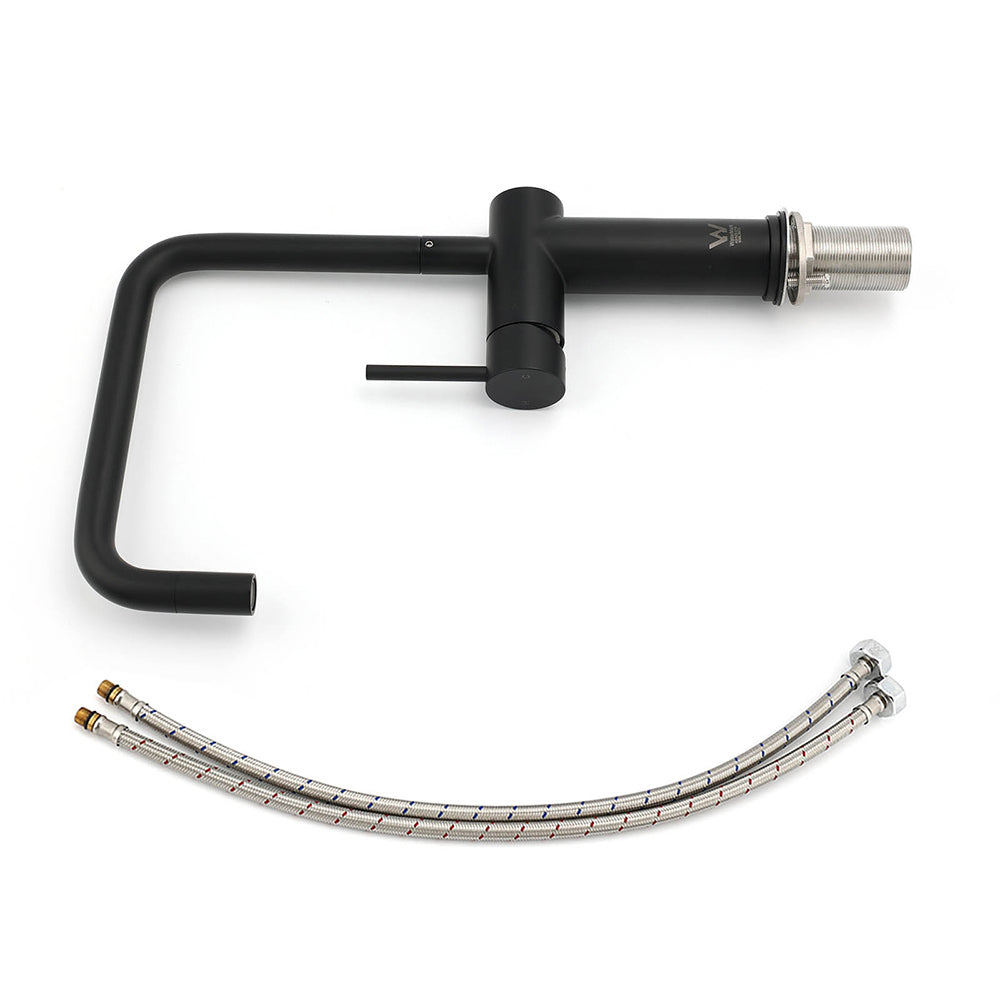 WELS Matt Black SUS Tall Kitchen Laundry 360º Swivel Sink Mixer Faucet Tap Spout - Image 7