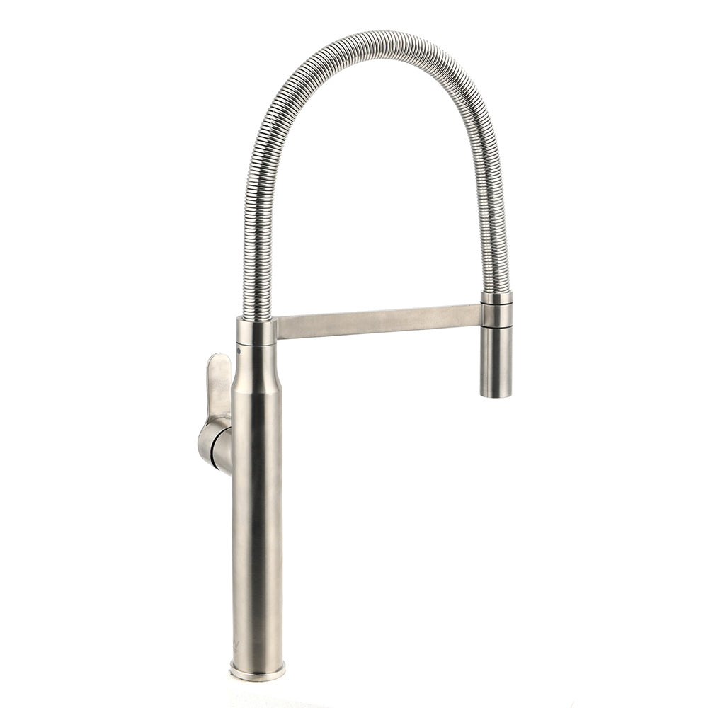 Brushed Nickel Kitchen Sink Basin Mixer 360 Swivel Faucet Tap Pull Out Spout SUS - Image 2