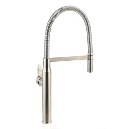 Brushed Nickel Kitchen Sink Basin Mixer 360 Swivel Faucet Tap Pull Out Spout SUS - Image 2
