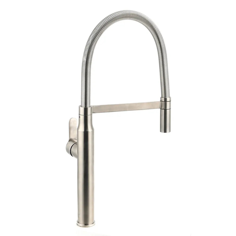Brushed Nickel Kitchen Sink Basin Mixer 360 Swivel Faucet Tap Pull Out Spout SUS - Image 2