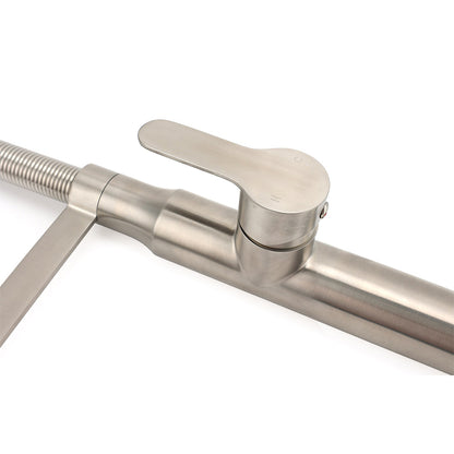 Brushed Nickel Kitchen Sink Basin Mixer 360 Swivel Faucet Tap Pull Out Spout SUS - Image 6