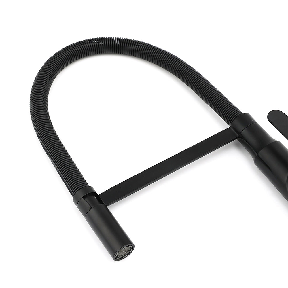 Matt Black Kitchen Sink Basin Mixer 360º Swivel Faucet Tap Pull Out Spout WELS - Image 5