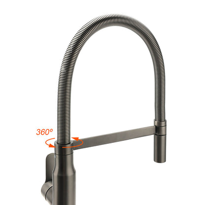 WELS Gun Metal Stainless Steel Pull Out Swivel Kitchen Mixer Sink Tap Spout Faucet - Image 3