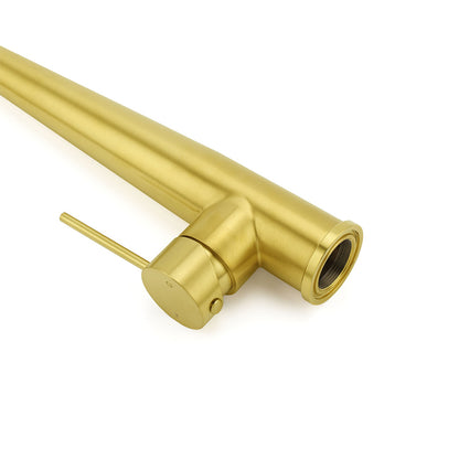 Brushed Gold Round Kitchen Mixer Sink Tap 360 Swivel Basin Laundry Faucet Spout - Image 4