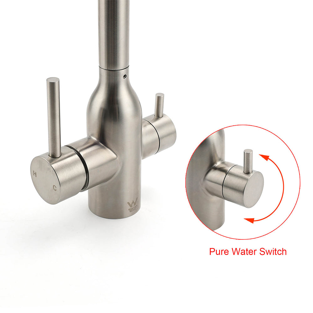 WELS 3 Function Kitchen Sink 360° Swivel Mixer Tap Clean Pure Drink Water Faucet - Image 7