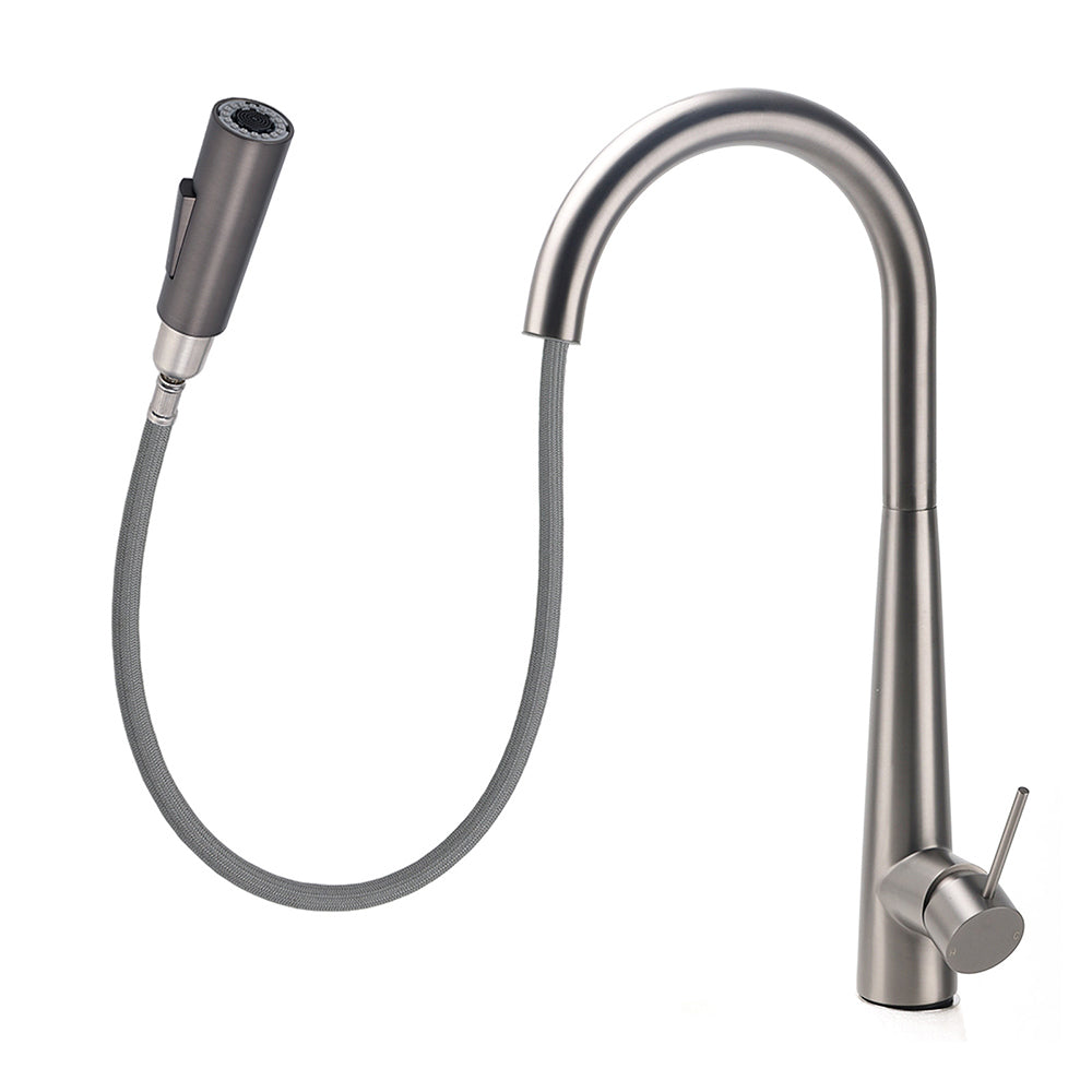 WELS Gun Metal Pull Out 2 Modes Spray Spout Kitchen Sink Tap Basin Faucet Mixer - Image 2
