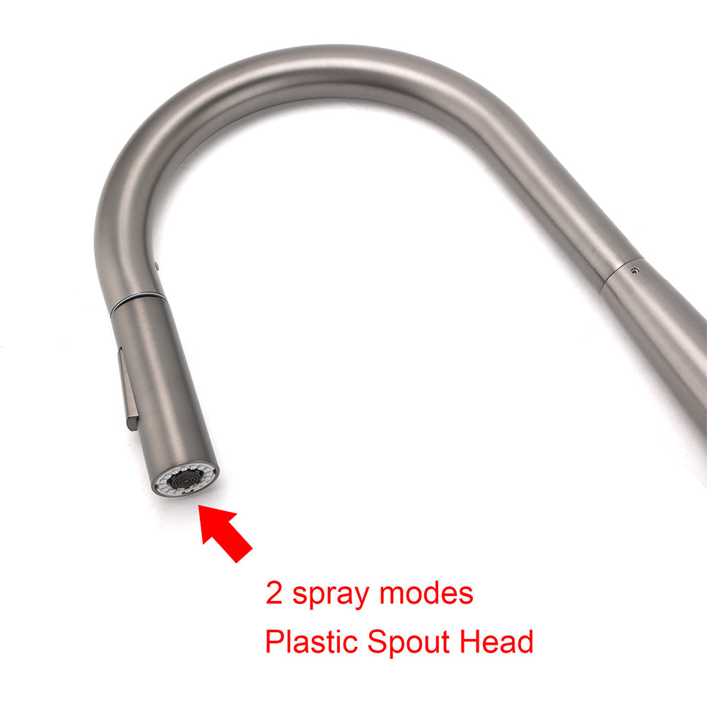 WELS Gun Metal Pull Out 2 Modes Spray Spout Kitchen Sink Tap Basin Faucet Mixer - Image 4