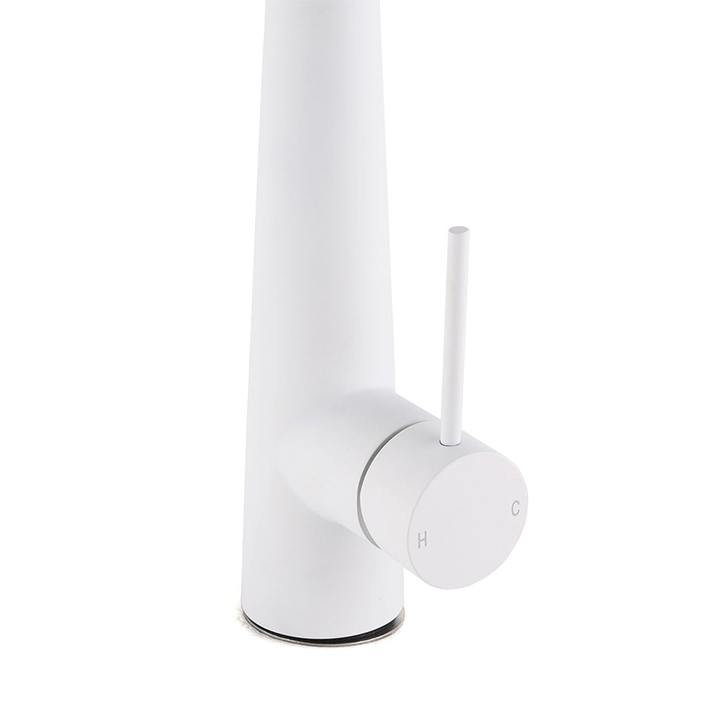 Matte White 2 Modes Spray Kitchen Mixer Pull Out Sink Tap Laundry Swivel Faucet - Image 5
