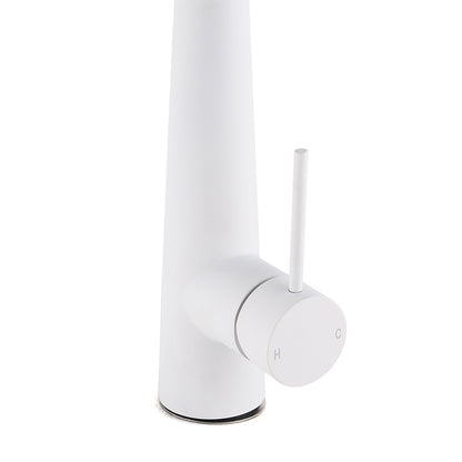 Matte White 2 Modes Spray Kitchen Mixer Pull Out Sink Tap Laundry Swivel Faucet - Image 5
