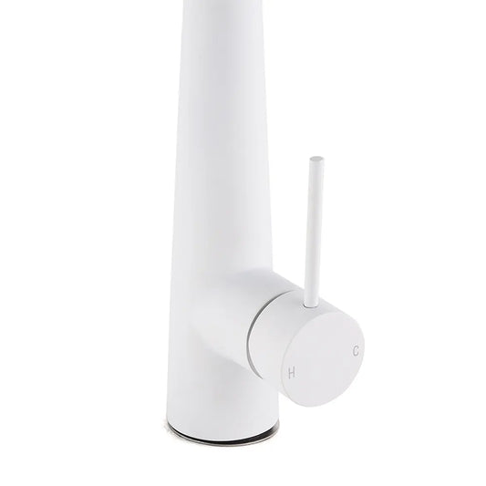 Matte White 2 Modes Spray Kitchen Mixer Pull Out Sink Tap Laundry Swivel Faucet - Image 5