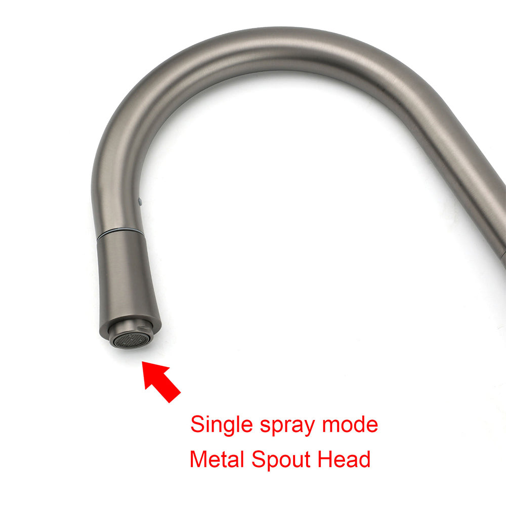 WELS Gun Metal Grey Pull Out Kitchen Sink Tap Basin Mixer Faucet Flexible Spout - Image 7