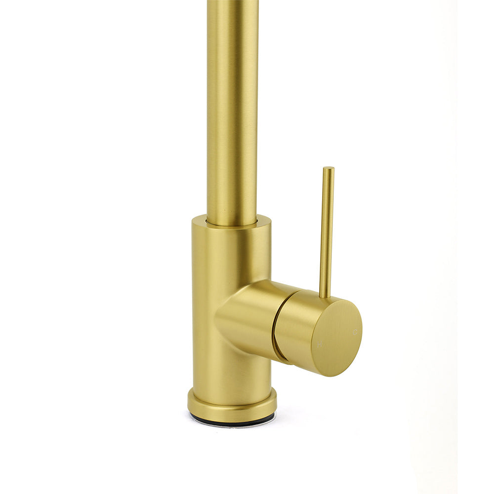 WELS Brushed Gold Pull Out Kitchen Sink Tap Basin Mixer Faucet 2 Modes Spout Set - Image 5