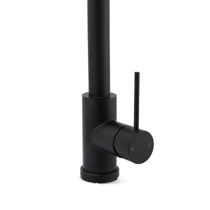 Matt Black Round Pull Out Down Kitchen Sink Tap Laundry Basin Mixer 2 Way Spout - Image 5