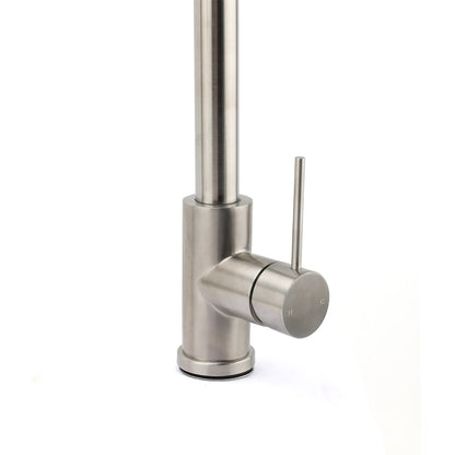 Brushed Nickel 2 Way Spray Kitchen Mixer Tap Pull Out Sink Laundry Swivel Faucet - Image 5